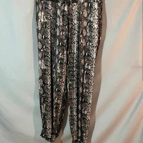 Gorgeous Snake Print Joggers. Excellent, like new! Silky and comfy. Large - Picture 4 of 6